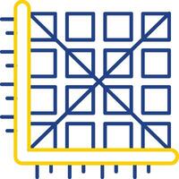Matrix Line Two Color Icon vector