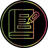 Highlighter Line Gradient Due Color Icon vector