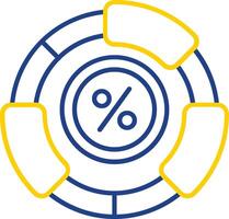 Ratio Line Two Color Icon vector