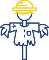 Scarecrow Line Two Color  Icon vector