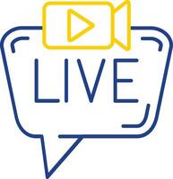 Live Line Two Color Icon vector