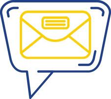 Mail Line Two Color  Icon vector