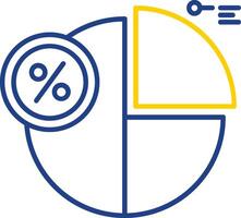 Percentage Line Two Color Icon vector