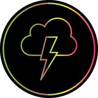 Lightning Line Gradient Due Color Icon vector