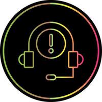Help Line Gradient Due Color Icon vector