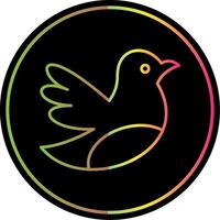Bird Line Gradient Due Color Icon vector