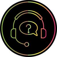 Help Line Gradient Due Color Icon vector