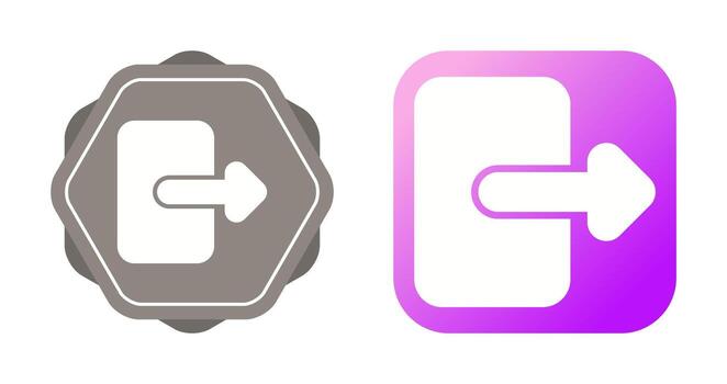 icono de vector de salida