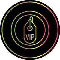 VIP línea degradado debido color icono vector