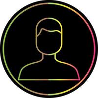 User Line Gradient Due Color Icon vector