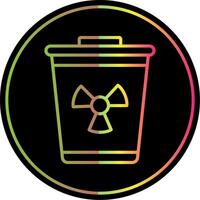 Toxic Waste Line Gradient Due Color Icon vector