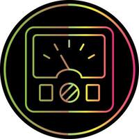 Ammeter Line Gradient Due Color Icon vector