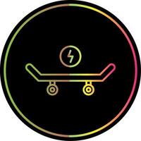 Skateboard Line Gradient Due Color Icon vector