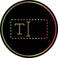 Text Box Line Gradient Due Color Icon vector