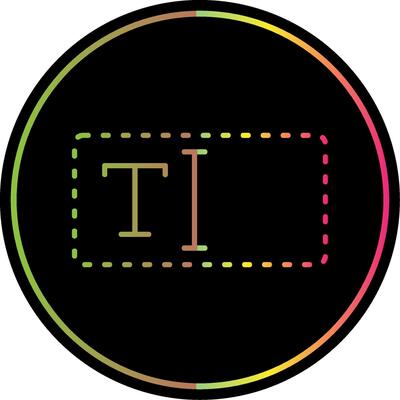 Text Box Line Gradient Due Color Icon