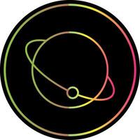 Planet Line Gradient Due Color Icon vector