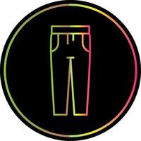 pantalones línea degradado debido color icono vector