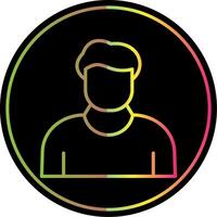 Commercial User Line Gradient Due Color Icon vector