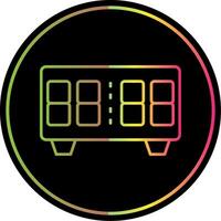 Digital Clock Line Gradient Due Color Icon vector