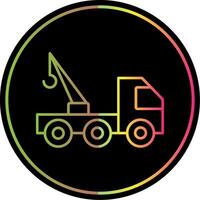 Tow Truck Line Gradient Due Color Icon vector