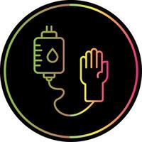 Blood Transfusion Line Gradient Due Color Icon vector
