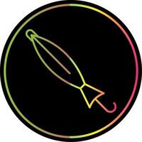 Closed Umbrella Line Gradient Due Color Icon vector