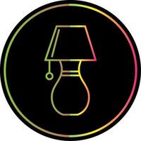 Table Lamp Line Gradient Due Color Icon vector