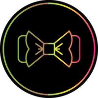 Bow Tie Line Gradient Due Color Icon vector