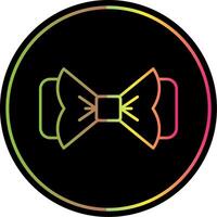 Bow Tie Line Gradient Due Color Icon vector