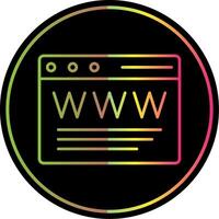 Browser Line Gradient Due Color Icon vector