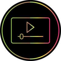 Video Marketing Line Gradient Due Color Icon vector