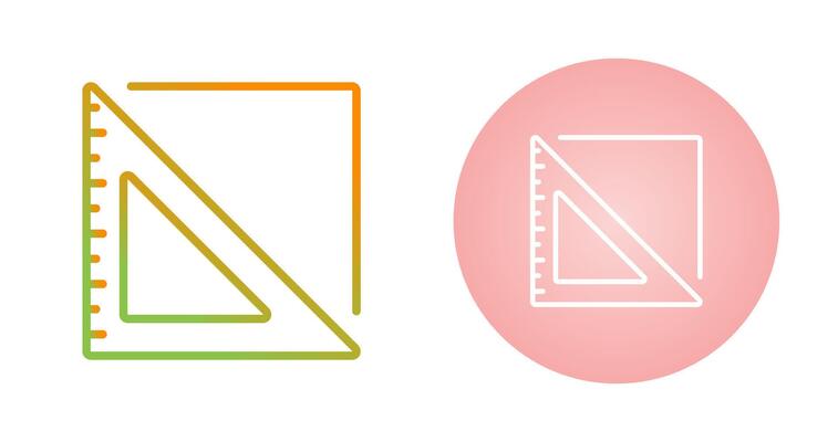 Triangular Ruler Vector Icon
