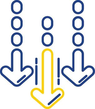Decrease Line Two Color Icon vector