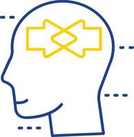 Conflict Line Two Color  Icon vector
