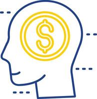 Greed Line Two Color  Icon vector