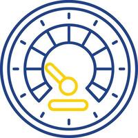 Speedometer Line Two Color Icon vector