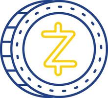 Zcash Line Two Color Icon vector