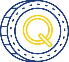 Quetzal Line Two Color  Icon vector