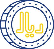 Riyal Line Two Color Icon vector