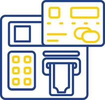 Atm Line Two Color  Icon vector