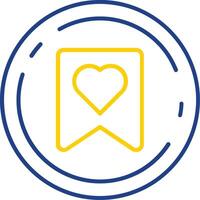 Favourite Line Two Color  Icon vector
