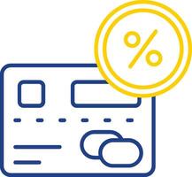 Percentage Line Two Color  Icon vector