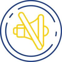 Mute Line Two Color Icon vector