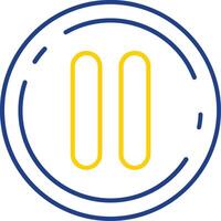 Pause Line Two Color  Icon vector