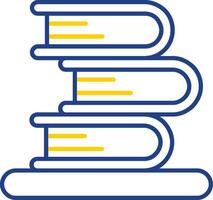 Books Line Two Color  Icon vector