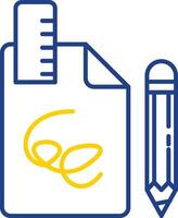 Draft Line Two Color Icon vector