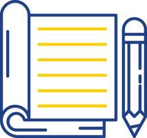 Notebook Line Two Color Icon vector