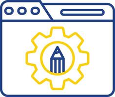 Settings Line Two Color Icon vector