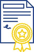 Agreement Line Two Color Icon vector