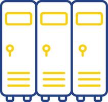 Lockers Line Two Color Icon vector